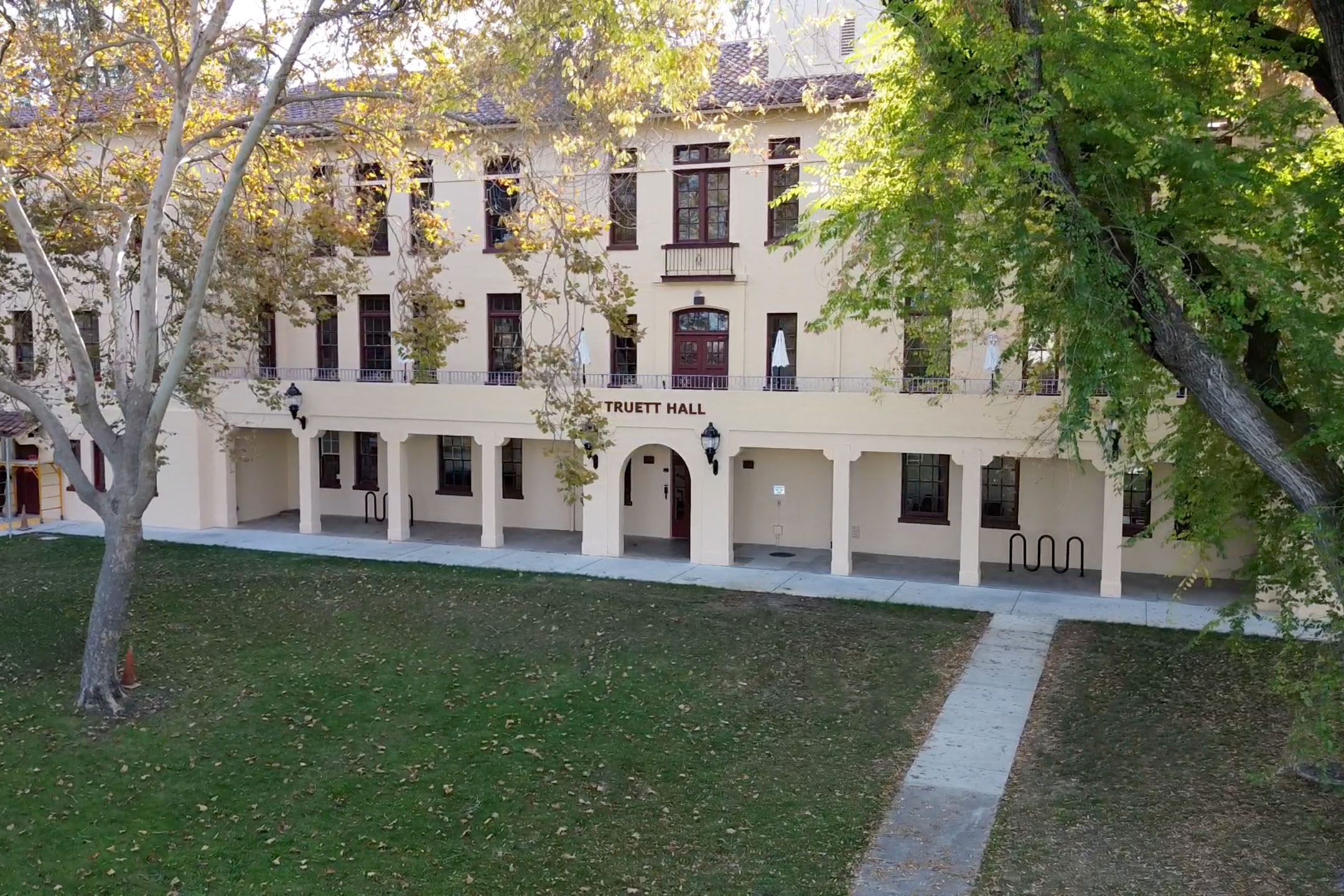 Truett Hall Building and trees