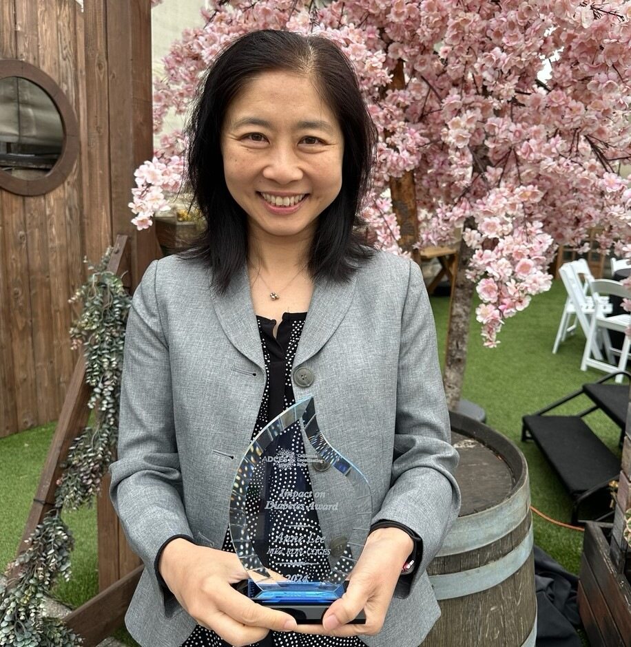 A photo shows Anne Lee, a Touro University California Program Manager, who was recognized at the state level for leadership in diabetes education.