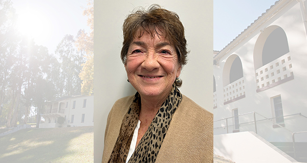 An image shows Alish Danyeur against a background image of Wilderman Hall on the Touro University California campus.