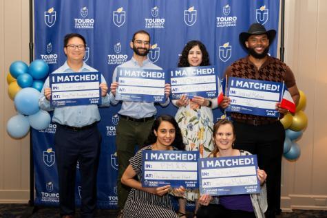 Students from the College of Osteopathic Medicine gather for a group photo after receiving 2026 Match Day results.